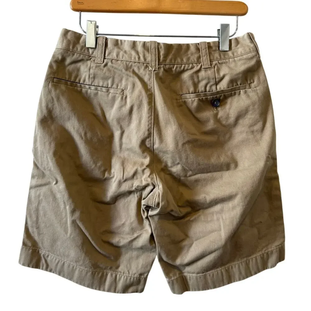 J Crew Cotton Chino Gramercy Shorts Tan 30